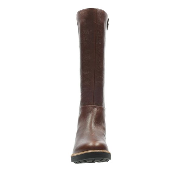 Clarks Womens Korik Sky GORE-TEX Knee High Boots Brown | UK-2305968